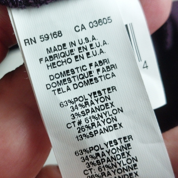 Karen Kane Vintage Black & Purple Knit Sweater with Top Lace Detail - Picture 10 of 10